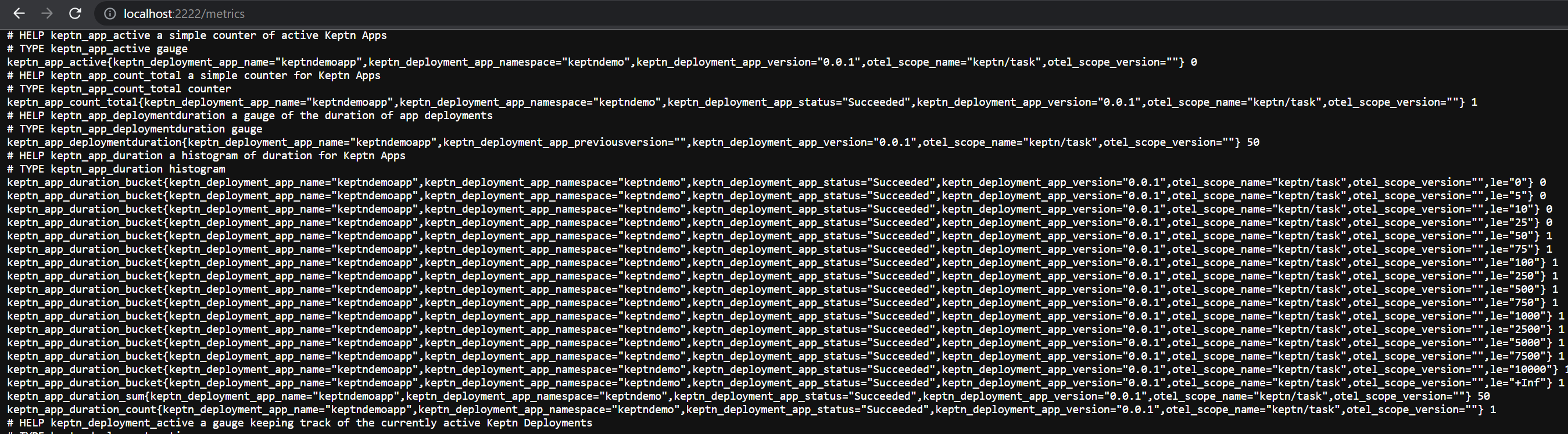 keptn prometheus metrics